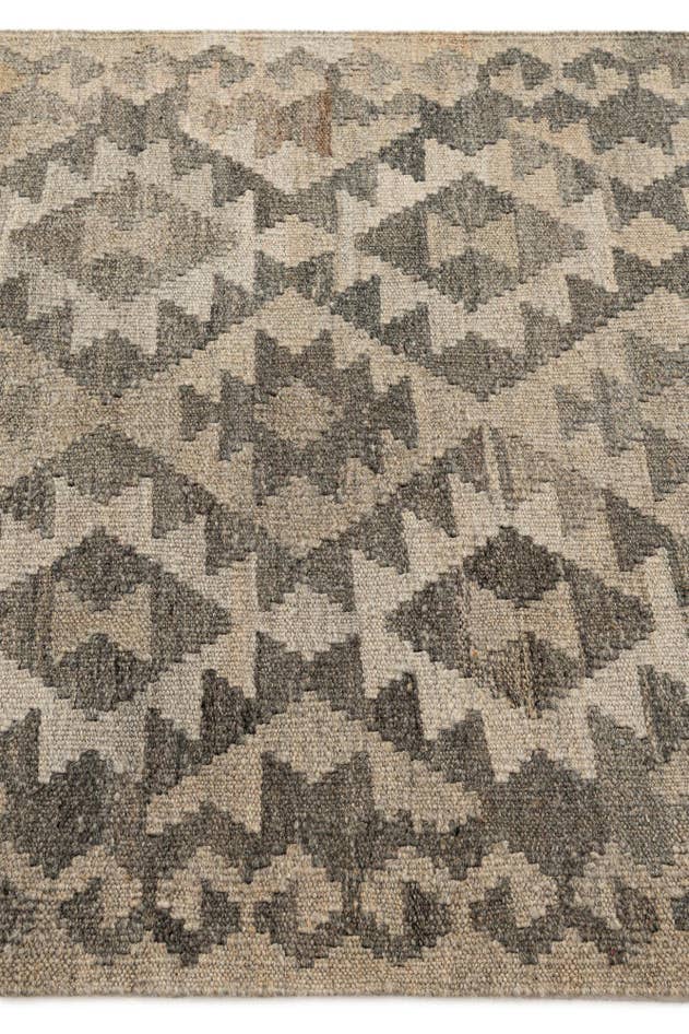 Detail image of 2' 11 x 9' 7 Hand Woven Kilim Maymana Wool Runner Rug