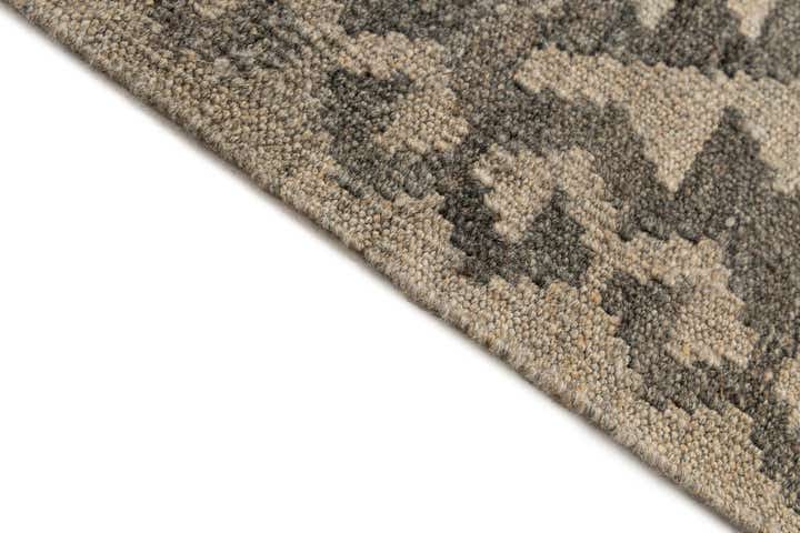 2' 11 x 9' 7 Hand Woven Kilim Maymana Wool Runner Rug