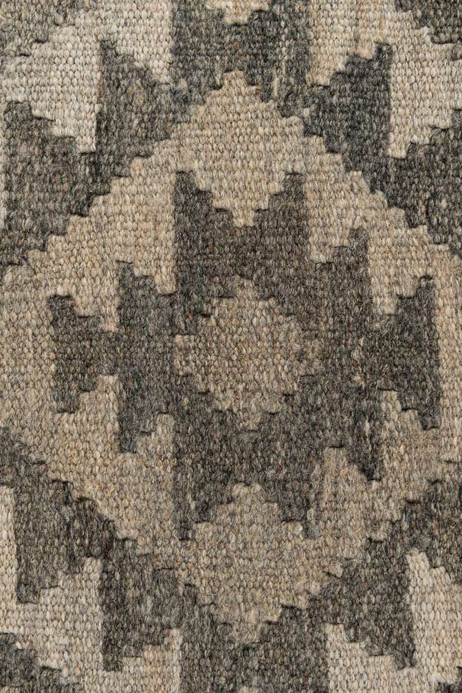 2' 11 x 9' 7 Hand Woven Kilim Maymana Wool Runner Rug