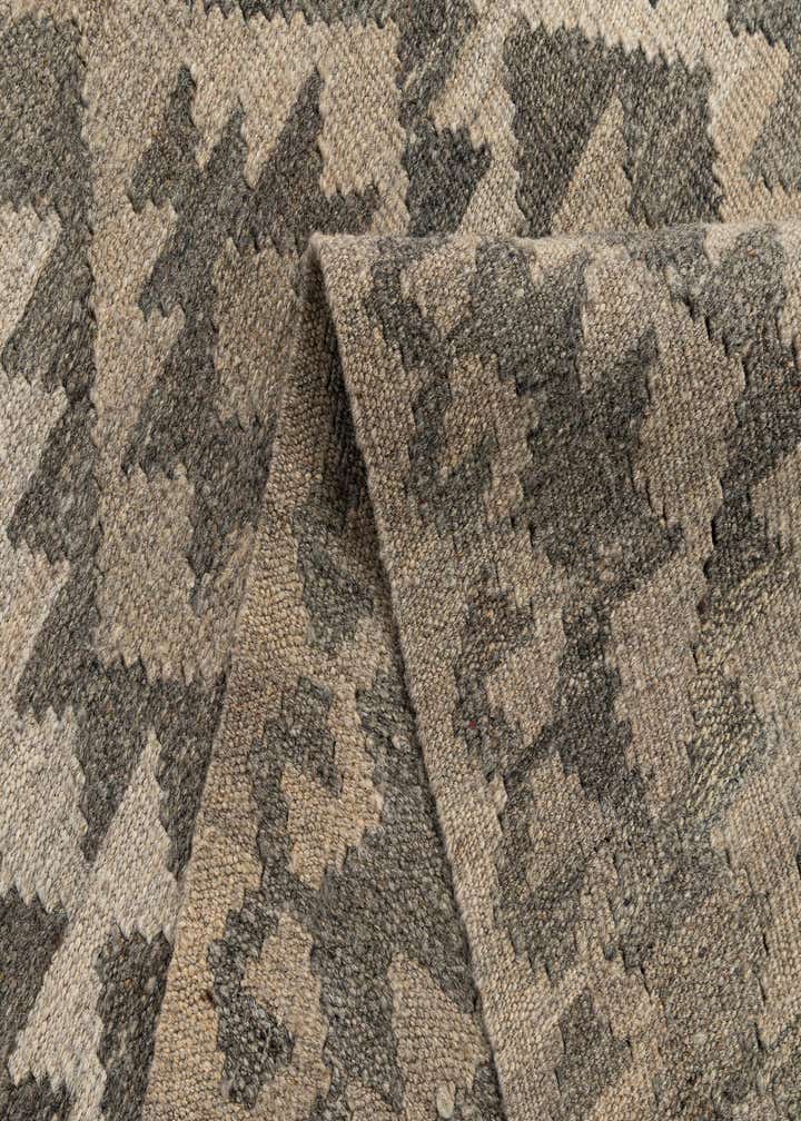 2' 11 x 9' 7 Hand Woven Kilim Maymana Wool Runner Rug