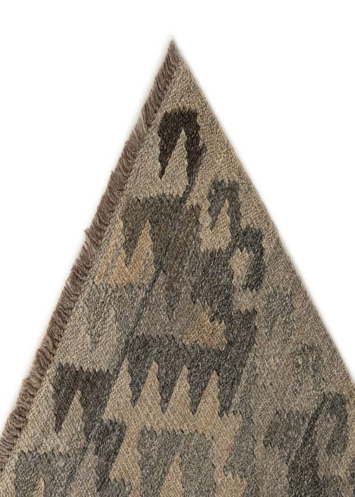 2' 11 x 9' 7 Hand Woven Kilim Maymana Wool Runner Rug