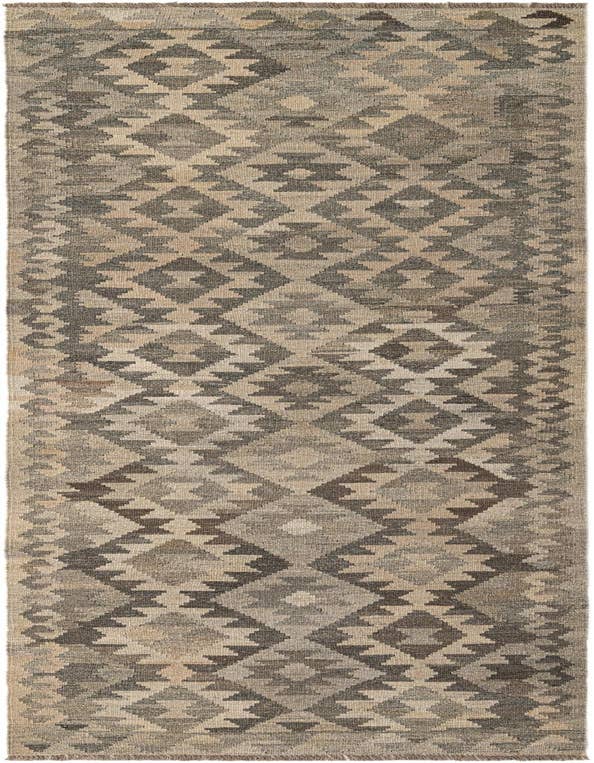 Detail image of 2' 11 x 9' 7 Hand Woven Kilim Maymana Wool Runner Rug