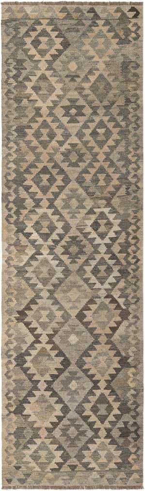 2' 11 x 9' 7 Hand Woven Kilim Maymana Wool Runner Rug