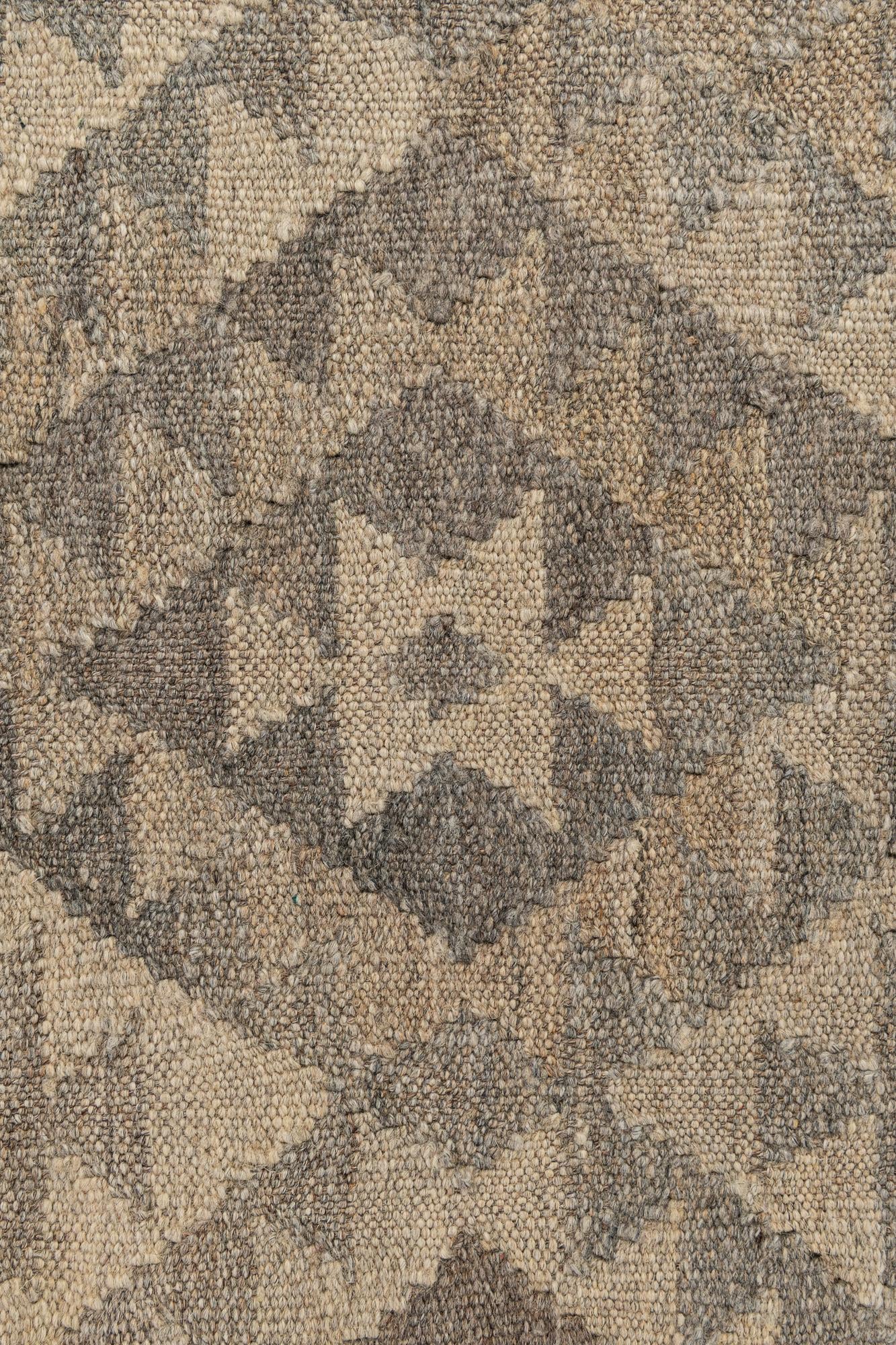2' 10 x 9' 7 Hand Woven Kilim Maymana Wool Runner Rug