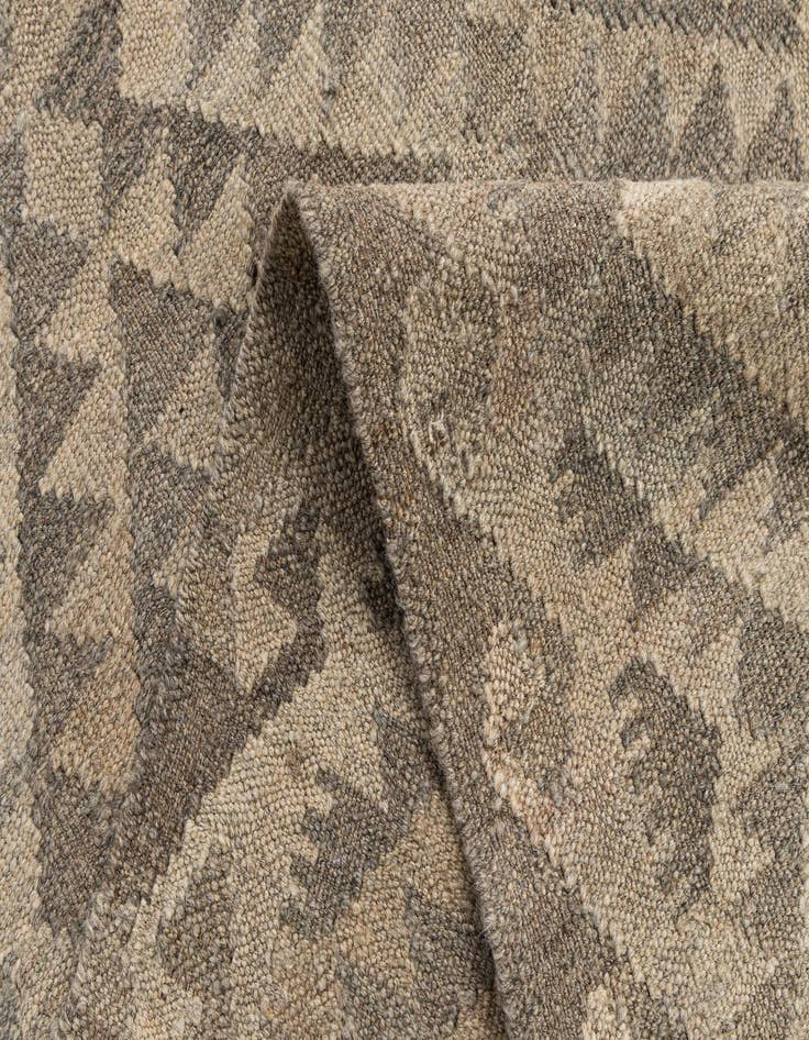 Detail image of 2' 10 x 9' 7  Hand Woven Kilim Maymana Wool Runner Rug