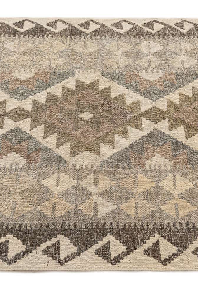 2' 10 x 9' 8 Hand Woven Kilim Maymana Wool Runner Rug