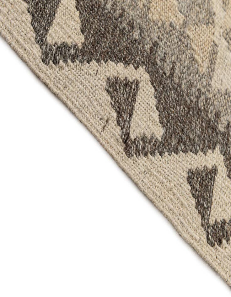 Detail image of 2' 10 x 9' 8  Hand Woven Kilim Maymana Wool Runner Rug