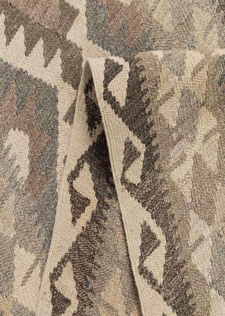 2' 10 x 9' 8 Hand Woven Kilim Maymana Wool Runner Rug