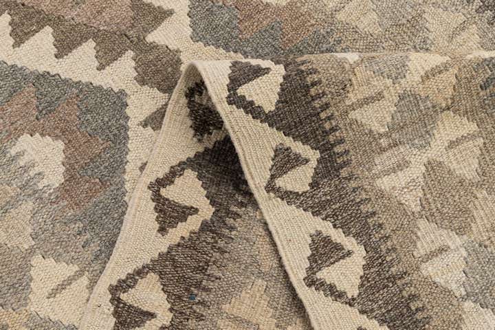 2' 10 x 9' 8 Hand Woven Kilim Maymana Wool Runner Rug
