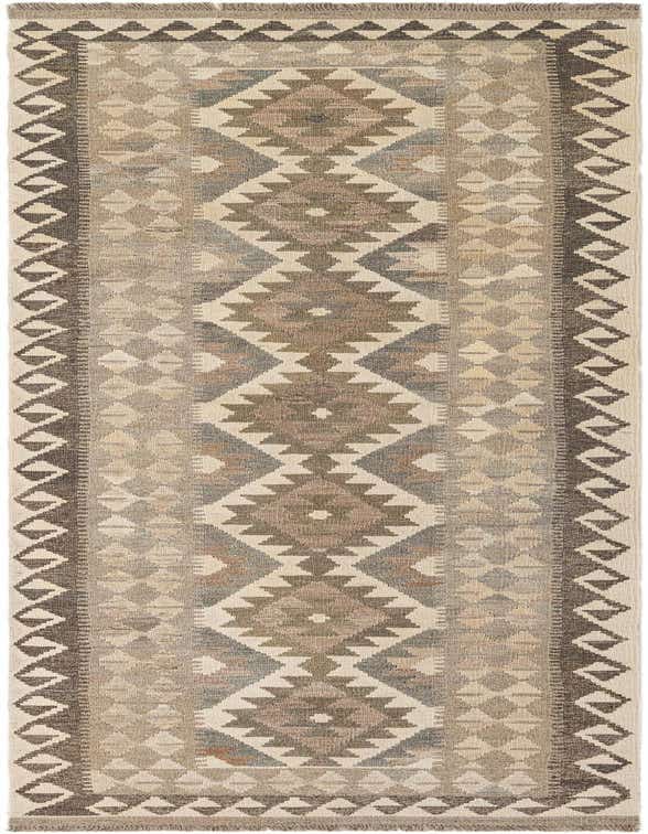 2' 10 x 9' 8 Hand Woven Kilim Maymana Wool Runner Rug