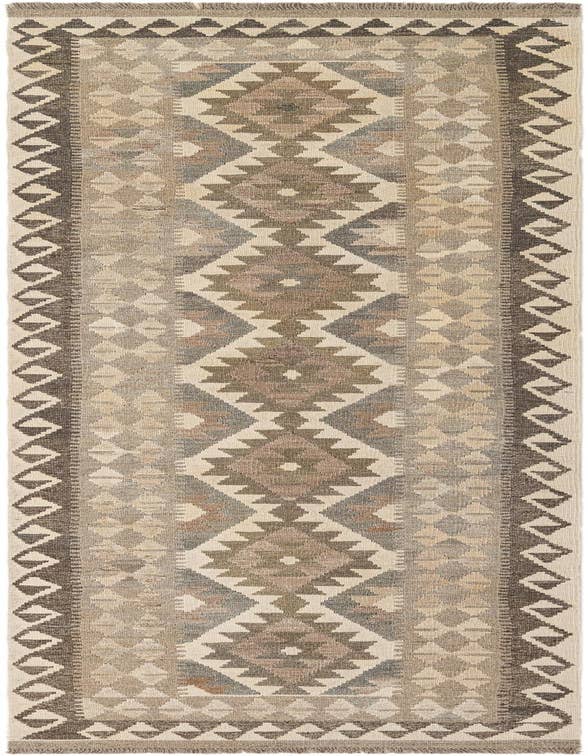Detail image of 2' 10 x 9' 8 Hand Woven Kilim Maymana Wool Runner Rug