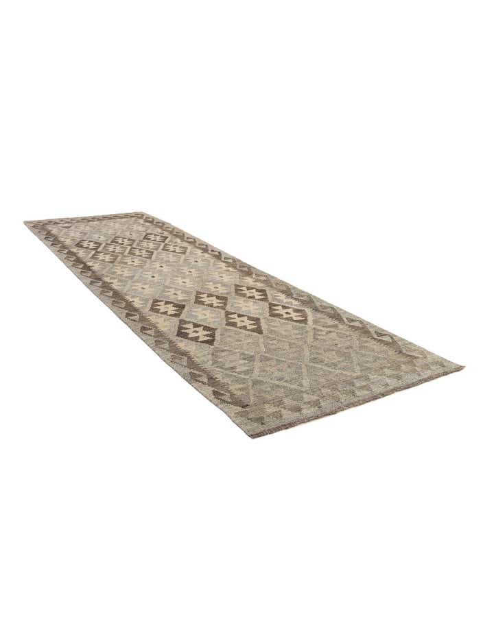 2' 9 x 9' 4 Hand Woven Kilim Maymana Wool Runner Rug