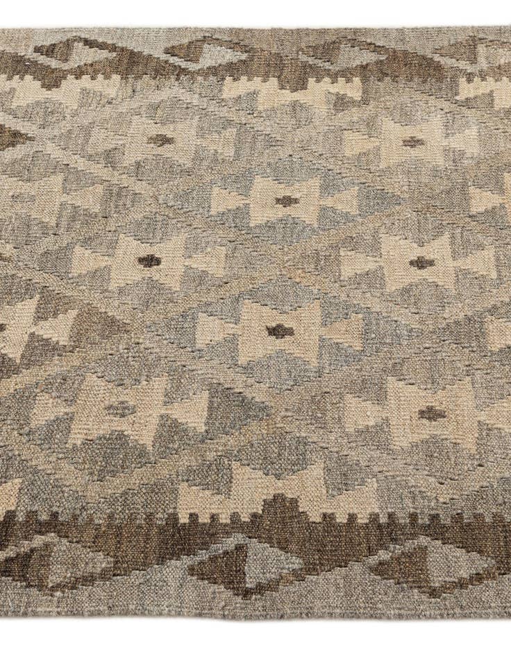 Detail image of 2' 9 x 9' 4  Hand Woven Kilim Maymana Wool Runner Rug