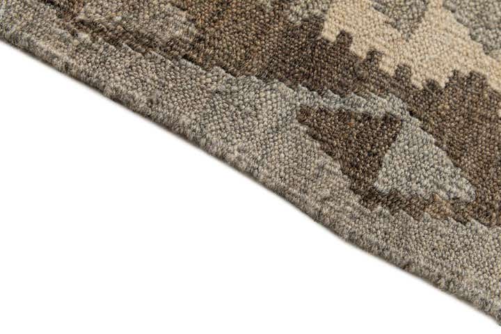 2' 9 x 9' 4 Hand Woven Kilim Maymana Wool Runner Rug