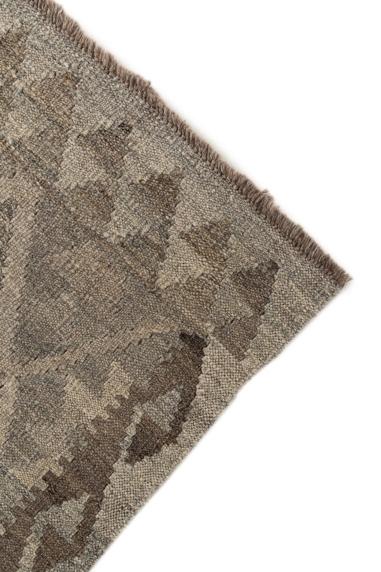 2' 9 x 9' 4 Hand Woven Kilim Maymana Wool Runner Rug