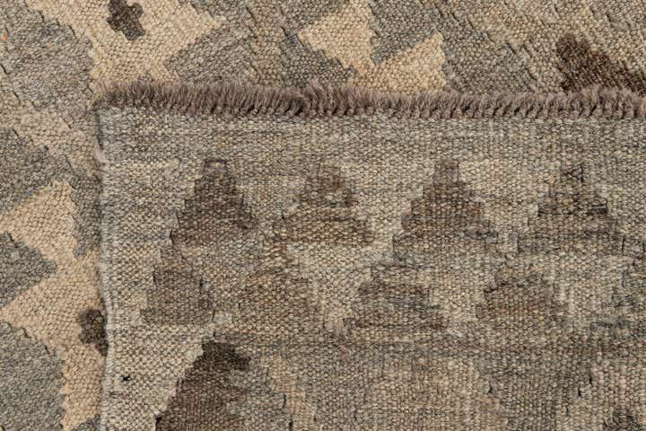 2' 9 x 9' 4 Hand Woven Kilim Maymana Wool Runner Rug