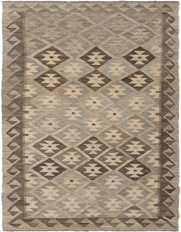 Detail image of 2' 9 x 9' 4 Hand Woven Kilim Maymana Wool Runner Rug