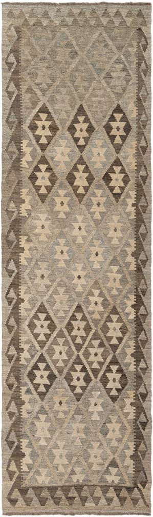 2' 9 x 9' 4 Hand Woven Kilim Maymana Wool Runner Rug