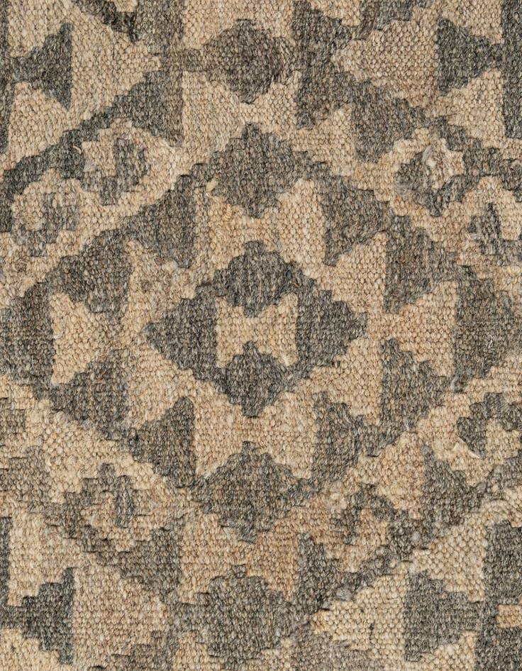 Detail image of 2' 10 x 9' 11  Hand Woven Kilim Maymana Wool Runner Rug