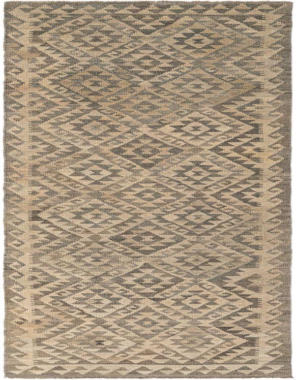 Detail image of 2' 10 x 9' 11 Hand Woven Kilim Maymana Wool Runner Rug