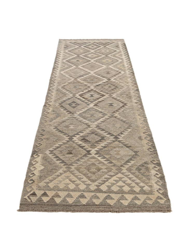 Detail image of 2' 9 x 10' 1 Hand Woven Kilim Maymana Wool Runner Rug
