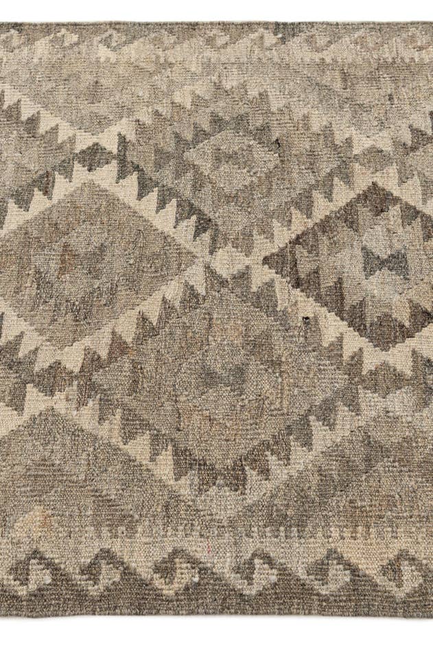 Detail image of 2' 9 x 10' 1 Hand Woven Kilim Maymana Wool Runner Rug