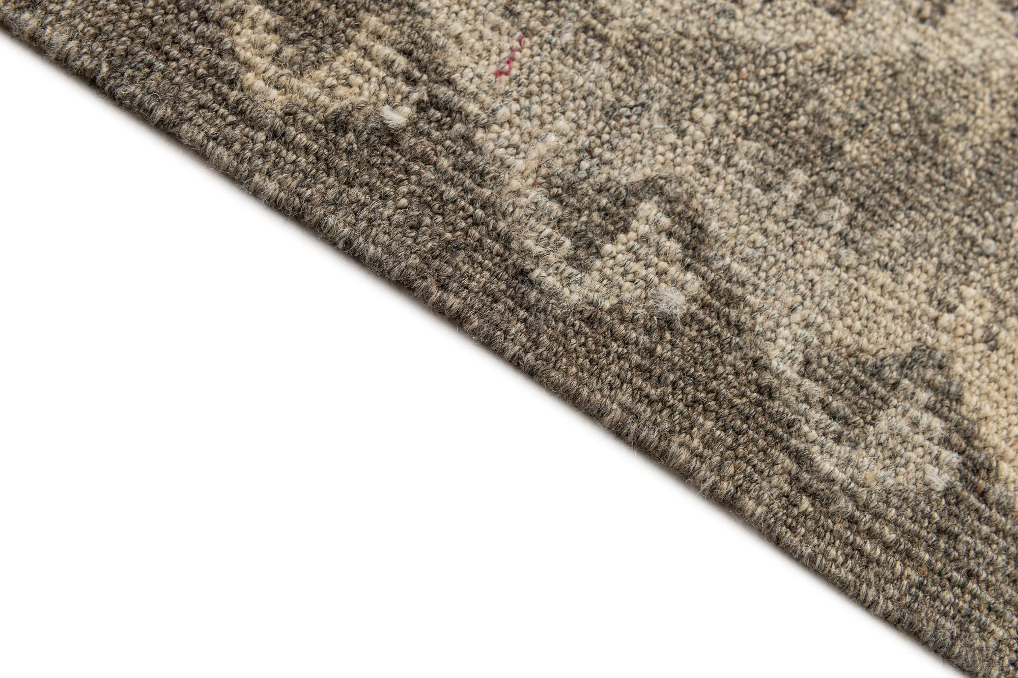 2' 9 x 10' 1 Hand Woven Kilim Maymana Wool Runner Rug