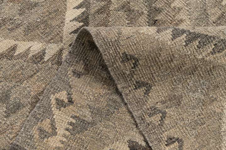 2' 9 x 10' 1 Hand Woven Kilim Maymana Wool Runner Rug