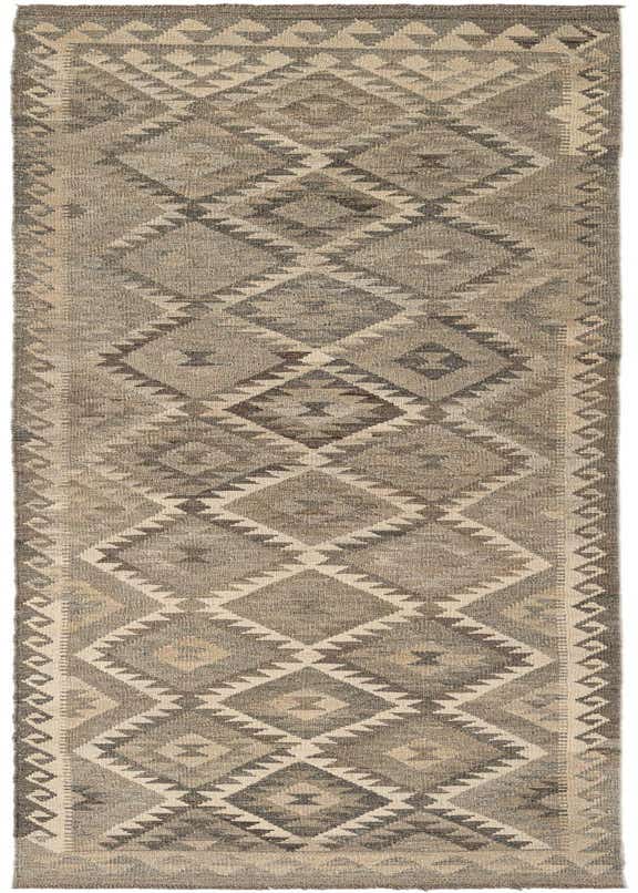 2' 9 x 10' 1 Hand Woven Kilim Maymana Wool Runner Rug