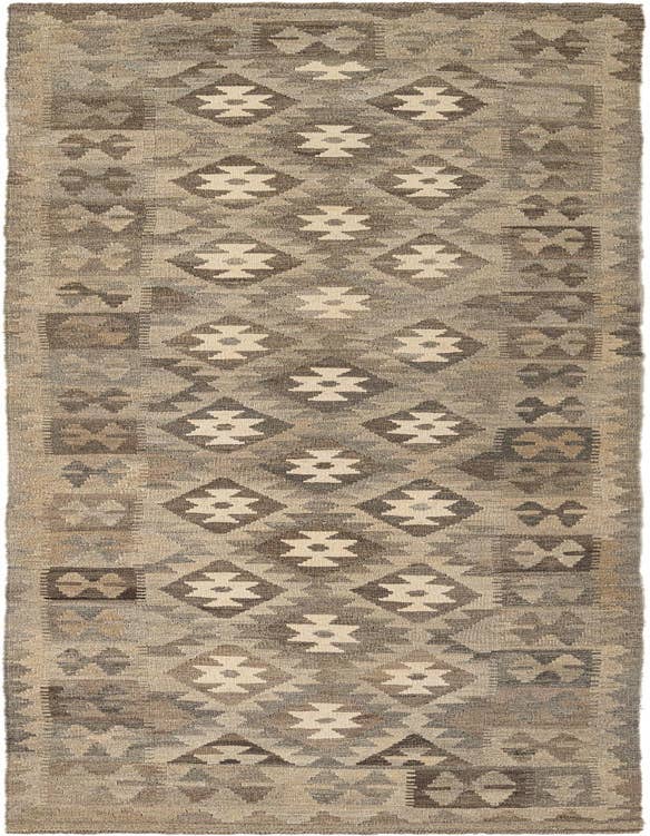 Detail image of 2' 9 x 9' 9 Hand Woven Kilim Maymana Wool Runner Rug
