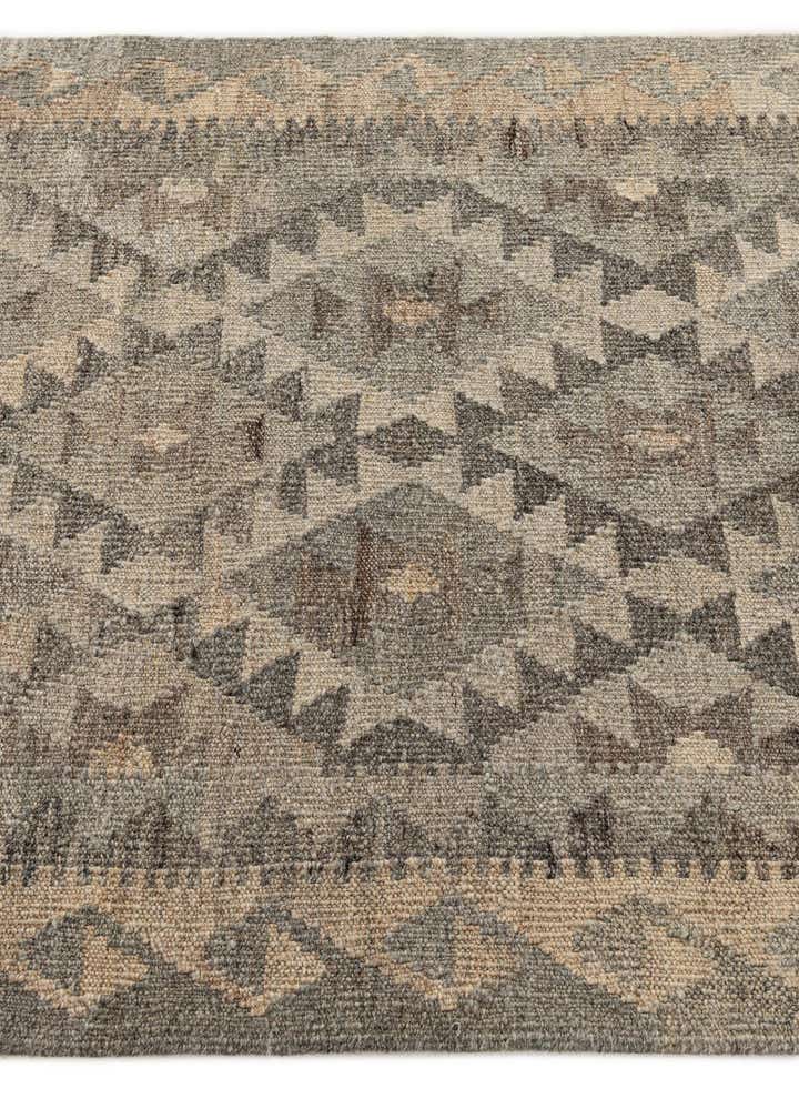 2' 9 x 9' 7 Hand Woven Kilim Maymana Wool Runner Rug