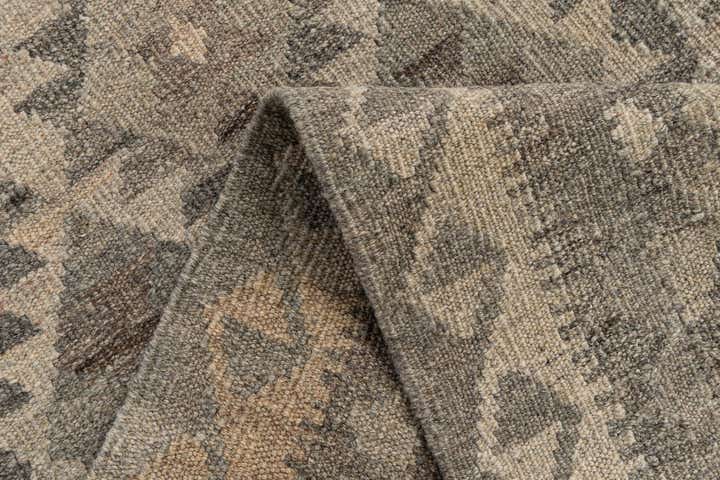 2' 9 x 9' 7 Hand Woven Kilim Maymana Wool Runner Rug