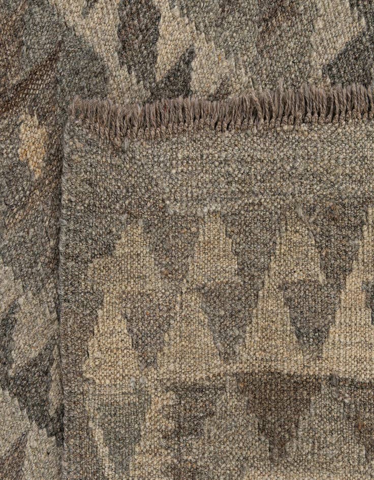 Detail image of 2' 9 x 9' 7  Hand Woven Kilim Maymana Wool Runner Rug