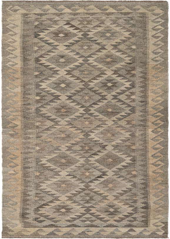 2' 9 x 9' 7 Hand Woven Kilim Maymana Wool Runner Rug