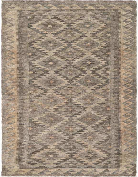 2' 9 x 9' 7 Hand Woven Kilim Maymana Wool Runner Rug