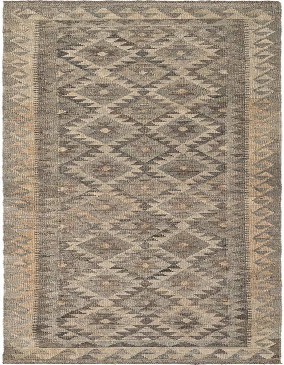 Detail image of 2' 9 x 9' 7 Hand Woven Kilim Maymana Wool Runner Rug