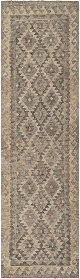Detail image of 2' 9 x 9' 7 Hand Woven Kilim Maymana Wool Runner Rug