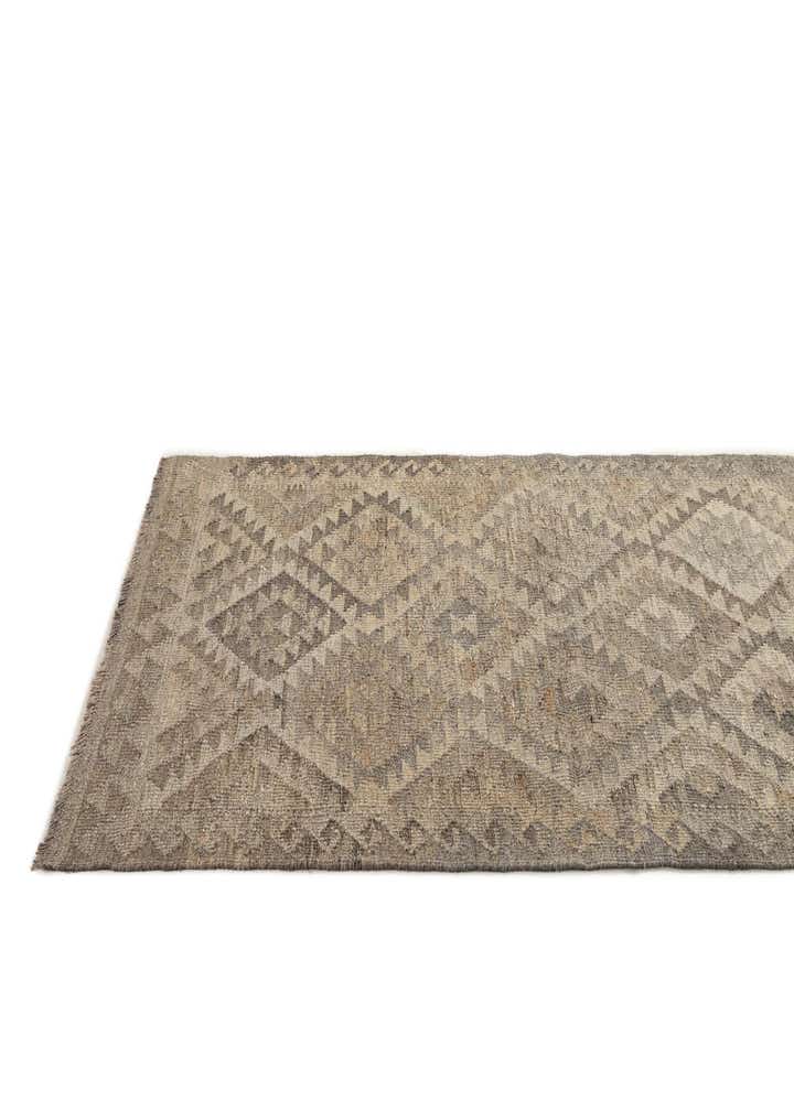 2' 8 x 9' 7 Hand Woven Kilim Maymana Wool Runner Rug