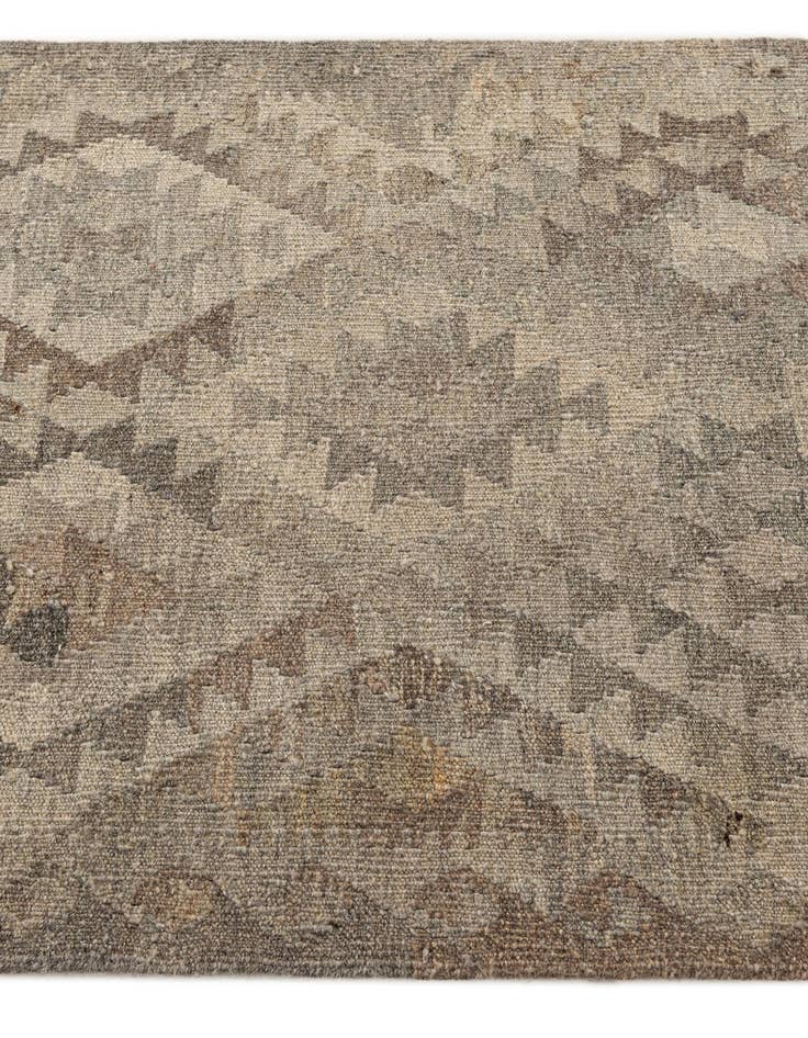 Detail image of 2' 8 x 9' 7  Hand Woven Kilim Maymana Wool Runner Rug