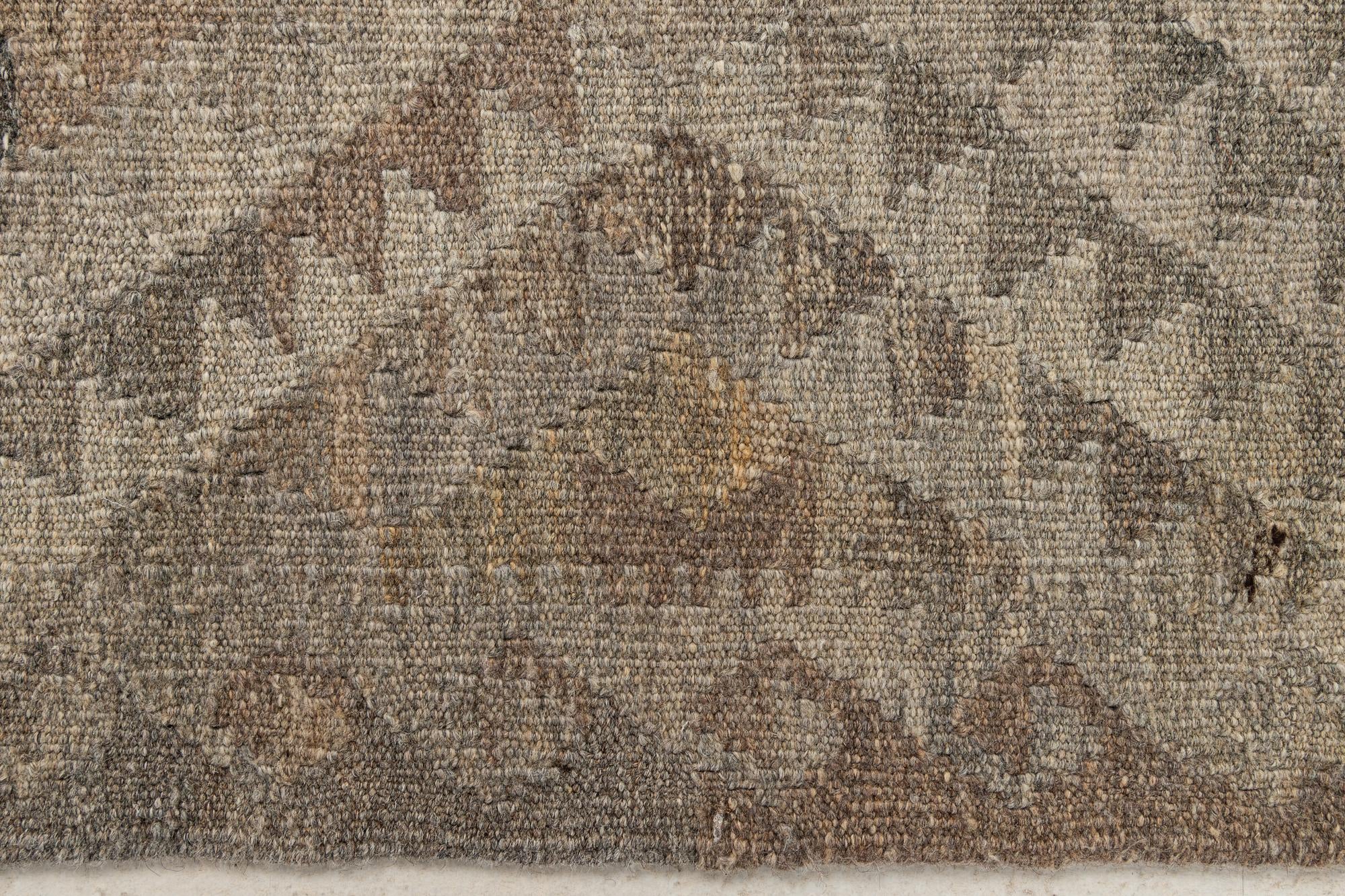 2' 8 x 9' 7 Hand Woven Kilim Maymana Wool Runner Rug