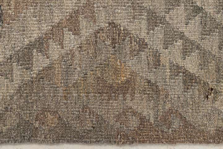 2' 8 x 9' 7 Hand Woven Kilim Maymana Wool Runner Rug