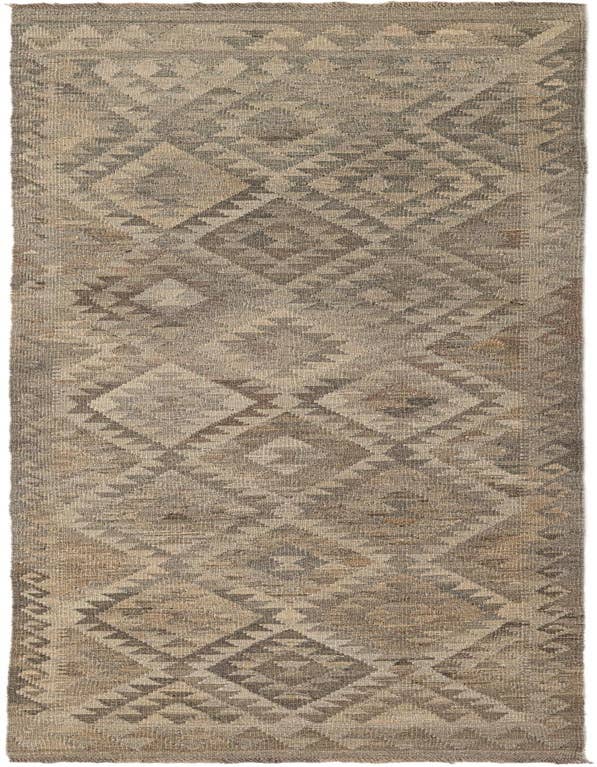 Detail image of 2' 8 x 9' 7 Hand Woven Kilim Maymana Wool Runner Rug