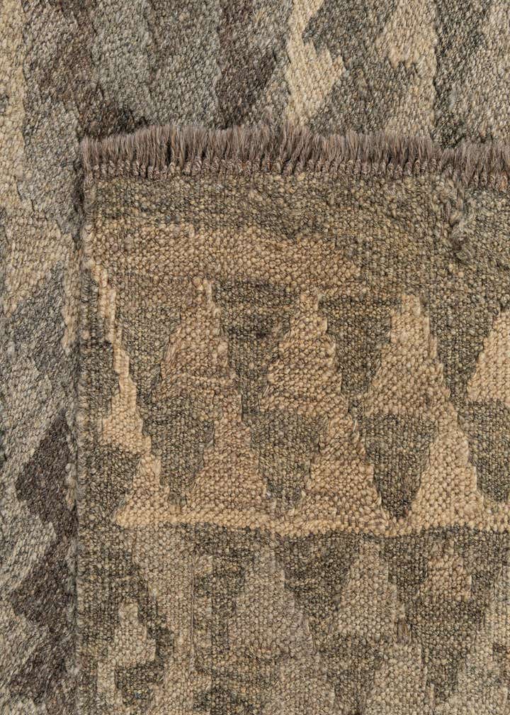 2' 10 x 9' 10 Hand Woven Kilim Maymana Wool Runner Rug