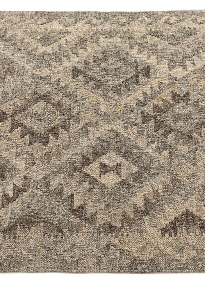 2' 10 x 9' 10 Hand Woven Kilim Maymana Wool Runner Rug