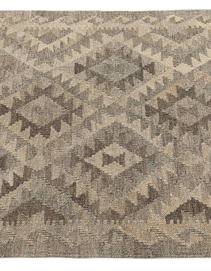 Detail image of 2' 10 x 9' 10 Hand Woven Kilim Maymana Wool Runner Rug