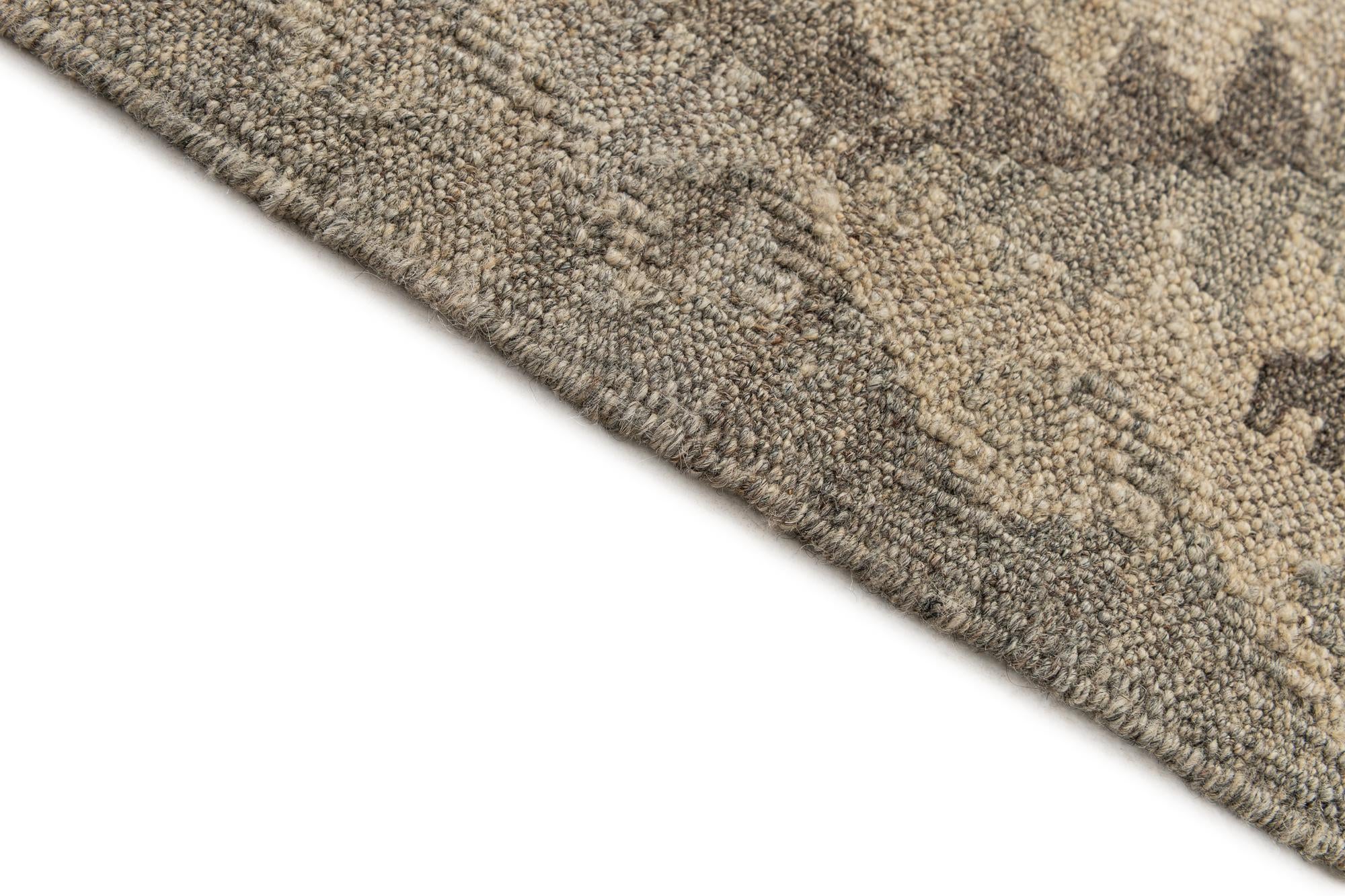 2' 10 x 9' 10 Hand Woven Kilim Maymana Wool Runner Rug