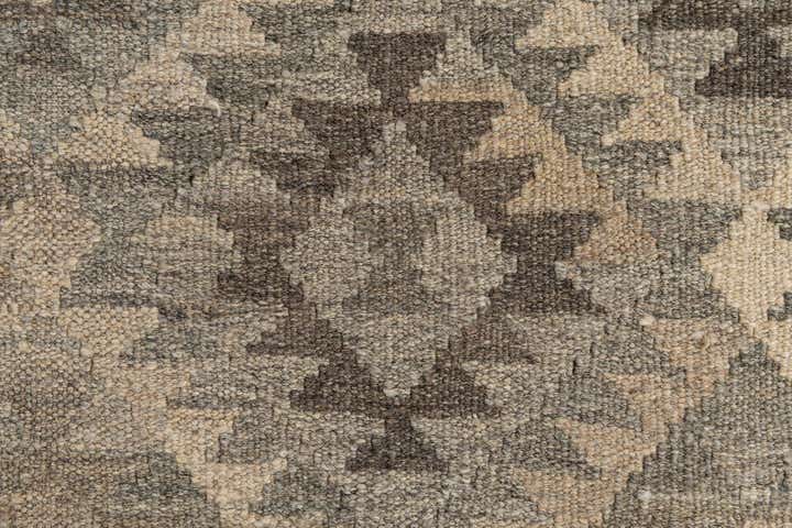 2' 10 x 9' 10 Hand Woven Kilim Maymana Wool Runner Rug