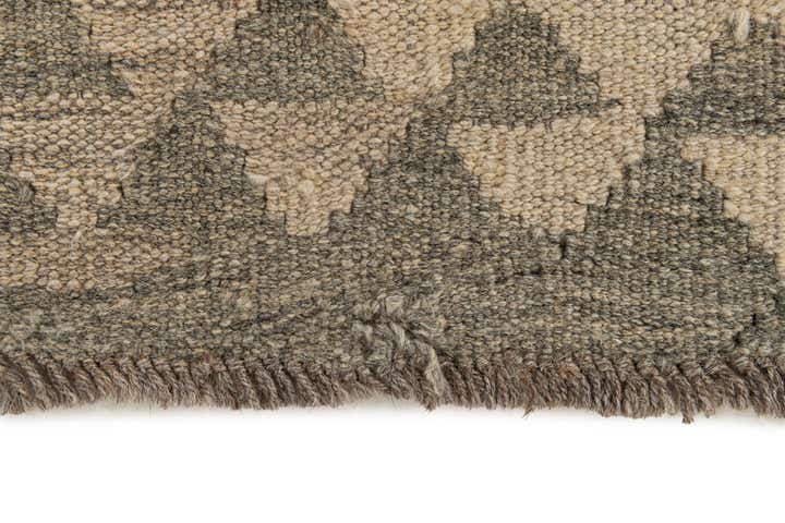 2' 10 x 9' 10 Hand Woven Kilim Maymana Wool Runner Rug