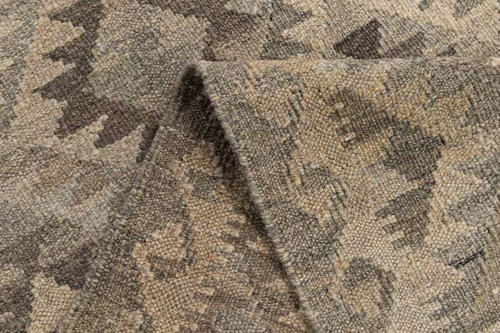 2' 10 x 9' 10 Hand Woven Kilim Maymana Wool Runner Rug