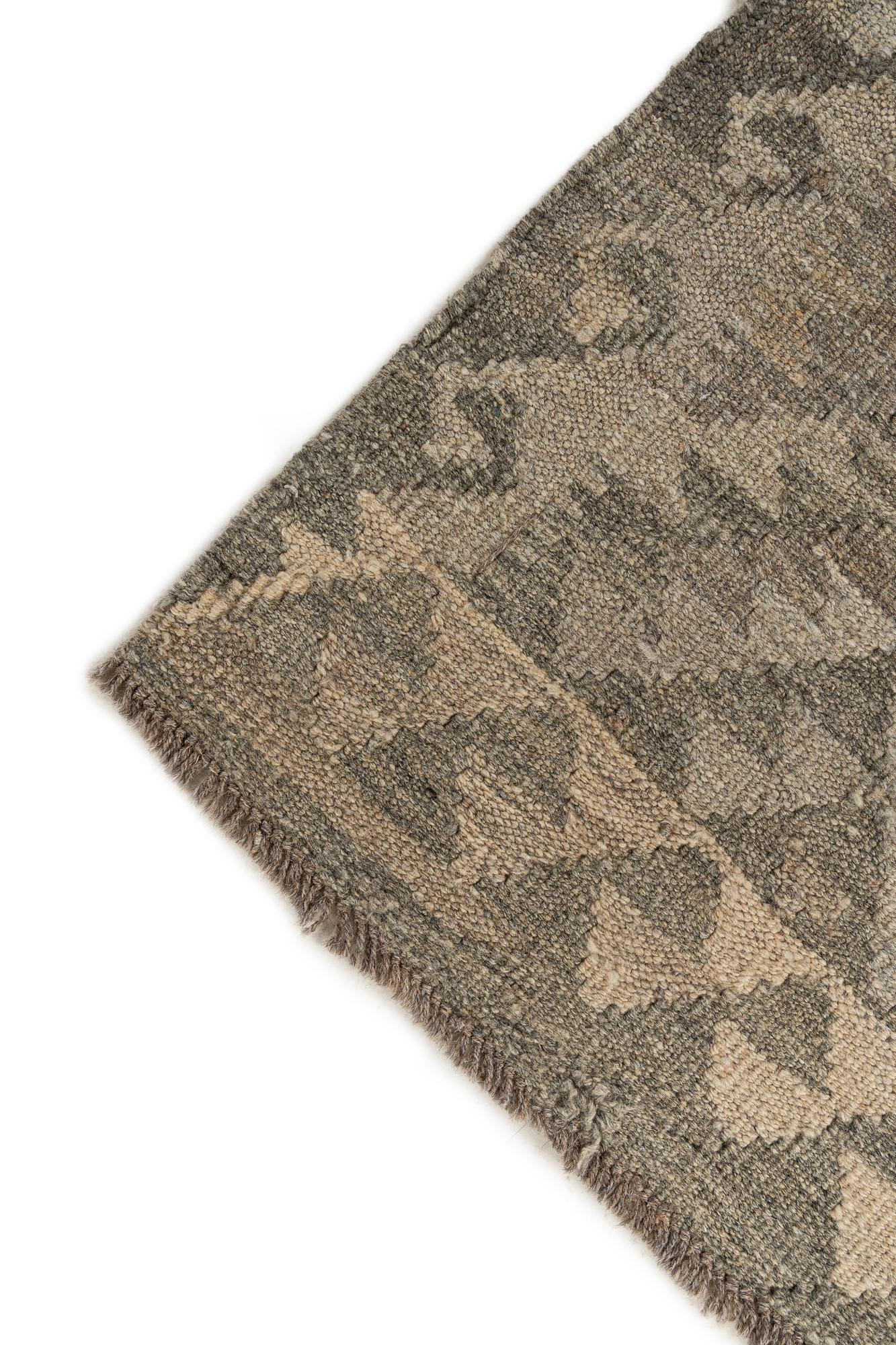2' 10 x 9' 10 Hand Woven Kilim Maymana Wool Runner Rug